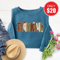 Thankful Sweatshirt - Heather Deep Teal - 20 product image 1
