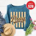 Pray Sweatshirt - Heather Deep Teal - 20 product image 1