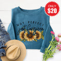 Not Perfect Just Forgiven Sweatshirt - Heather Deep Teal product image 1
