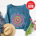 Sisters In Christ Sweatshirt - Heather Deep Teal - 20 product image 1