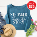 Stronger Than The Storm Sweatshirt - Heather Deep Teal - 20 product image 1