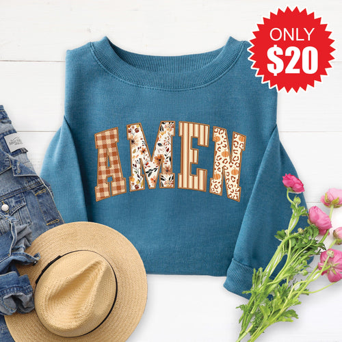 Amen Sweatshirt - Heather Deep Teal - 20 product image 1