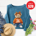 Fall For Jesus Teddy Bear Sweatshirt - Heather Deep Teal product image 1