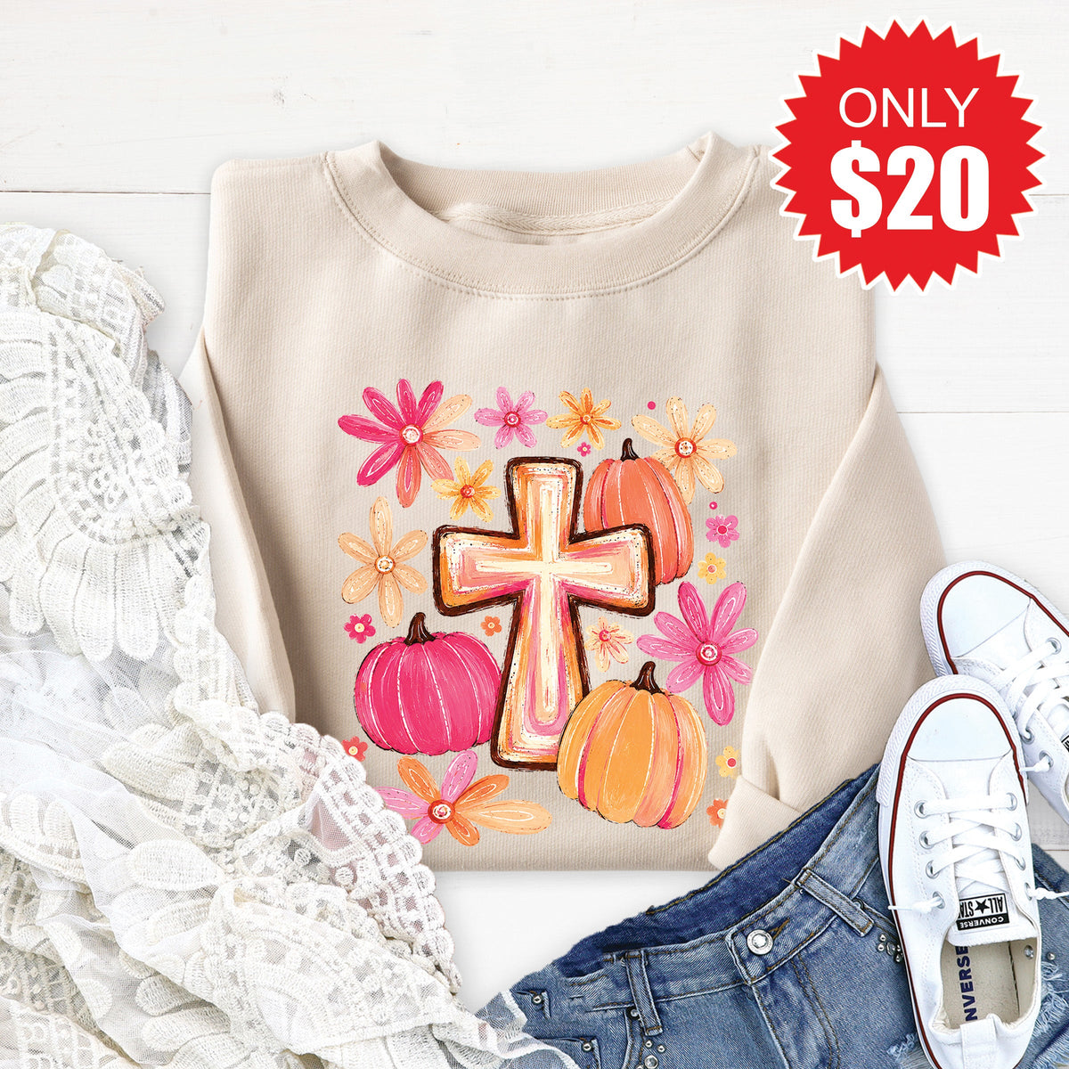 Cross Fall Sweatshirt - Heather Dust - 20 product image 1
