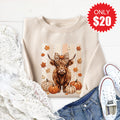 Fall Cow Sweatshirt - Heather Dust - 20 product image 1