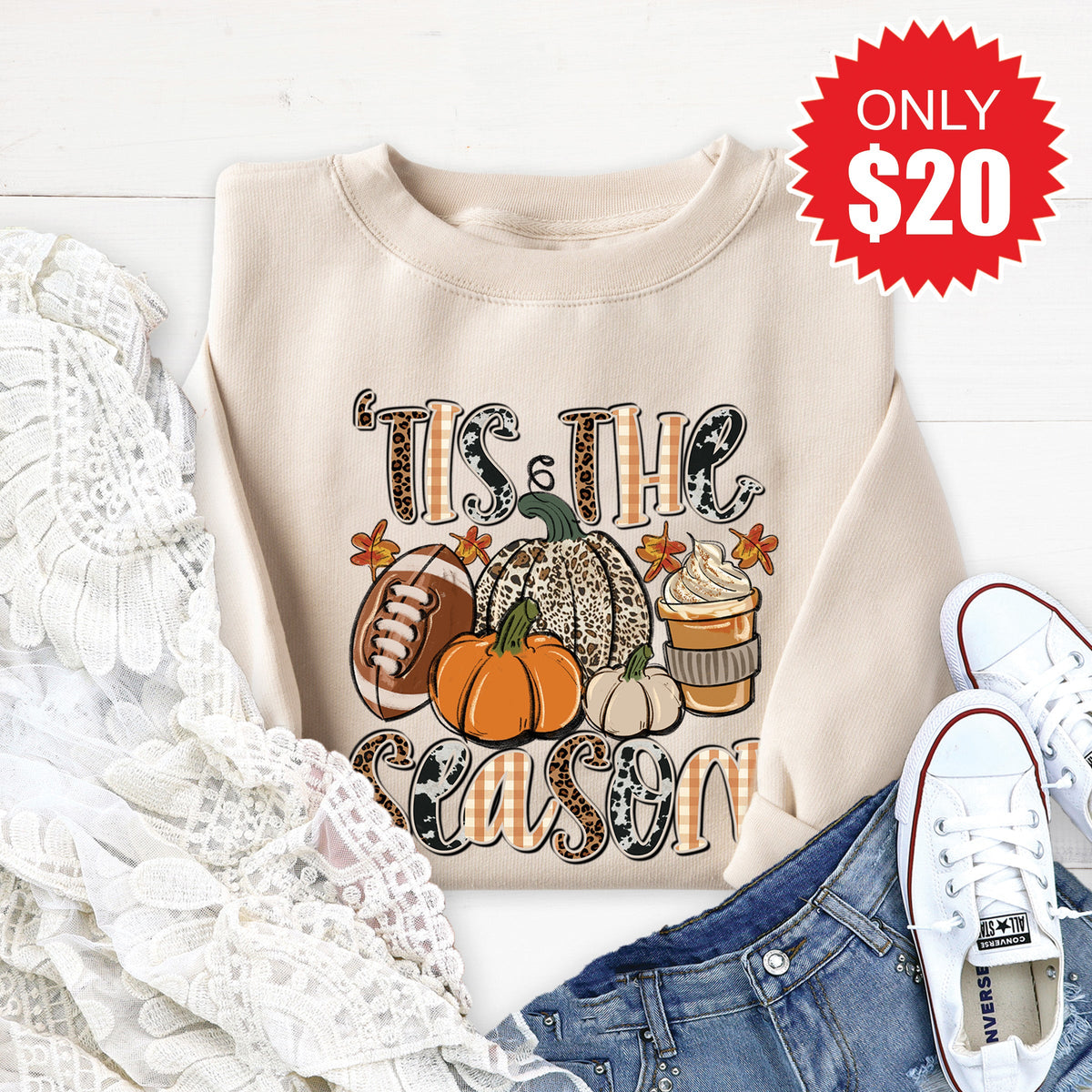 Tis The Season Sweatshirt - Heather Dust - 20 product image 1