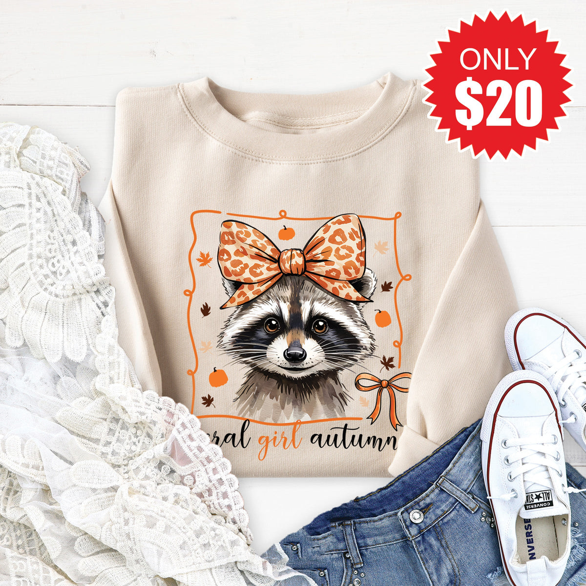 Feral Girl Autumn Sweatshirt - Heather Dust - 20 product image 1