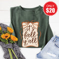 It's Fall Ya'll Sweatshirt - Heather Forest - 20 product image 1