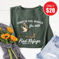 Under His Wings Sweatshirt - Heather Forest - 20 product image 1