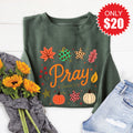 Pray Sweatshirt - Heather Forest - 20 product image 1