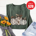 Pumpkin Trio Sweatshirt - Heather Forest - 20 product image 1