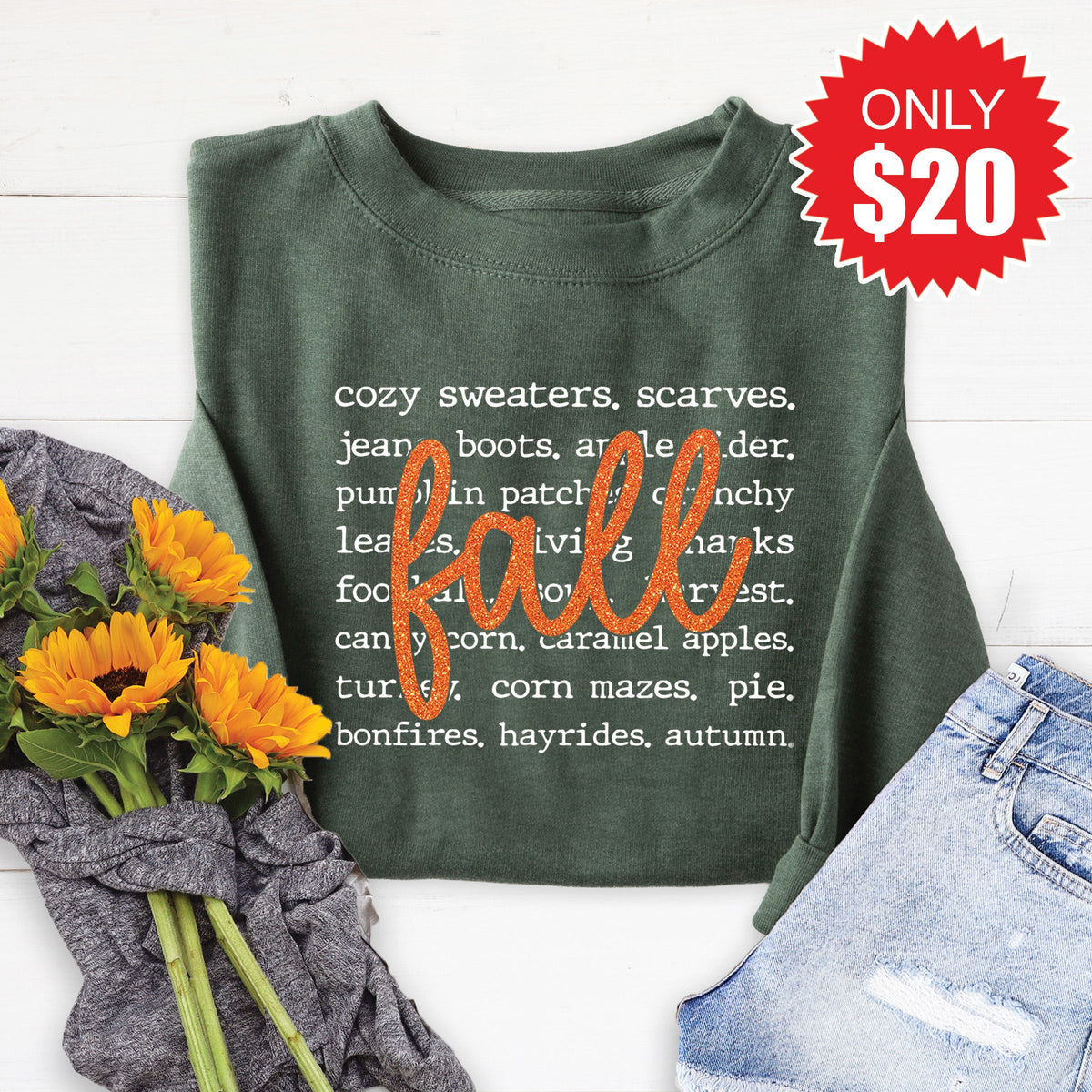 Fall Sweatshirt - Heather Forest - 20 product image 1