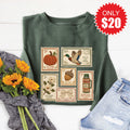 Fall Stamps Sweatshirt - Heather Forest - 20 product image 1
