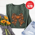 Pumpkin Bow Sweatshirt - Heather Forest - 20 product image 1