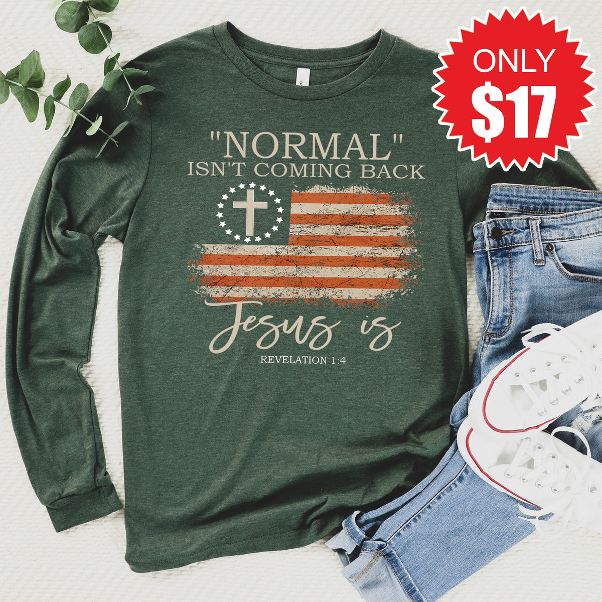 Normal Isn't Coming Back Long Sleeve - Heather Forest - 17 product image 1