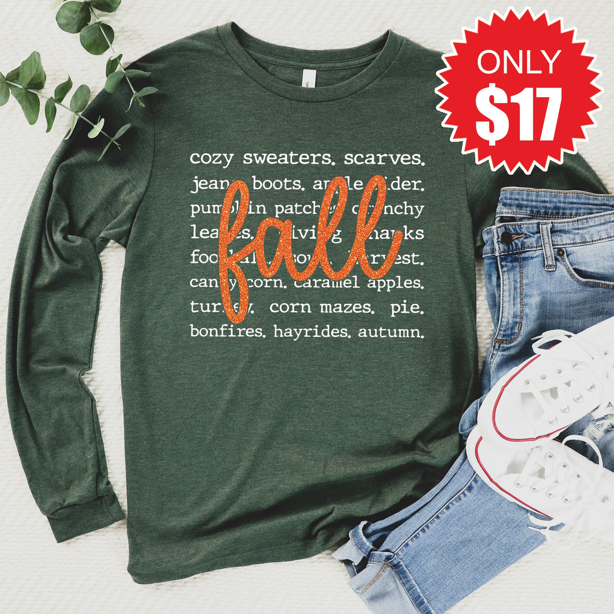 Fall Long Sleeve - Heather Forest - 17 product image 1