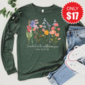 Wild Flowers Grow Long Sleeve - Heather Forest - 17 product image 1