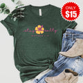 Stay Salty Hibiscus Tee - Heather Forest - 15 product image 1