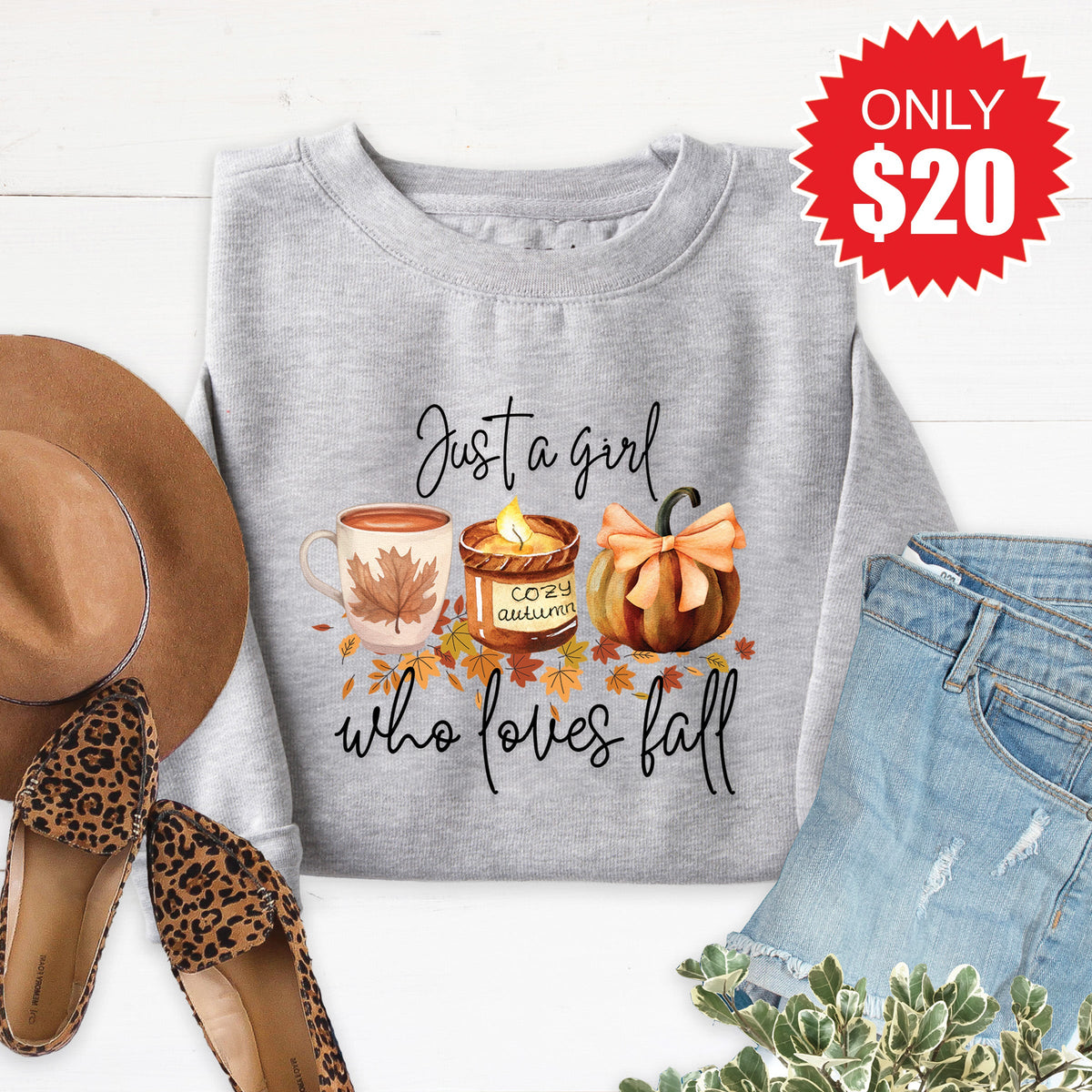Just a Girl Sweatshirt - Heather Grey - 20 product image 1