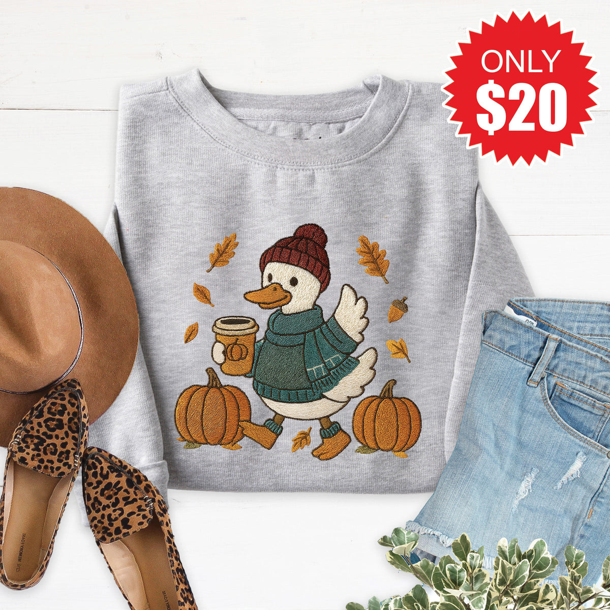 Bruh Its Fall Sweatshirt - Heather Grey - 20 product image 1