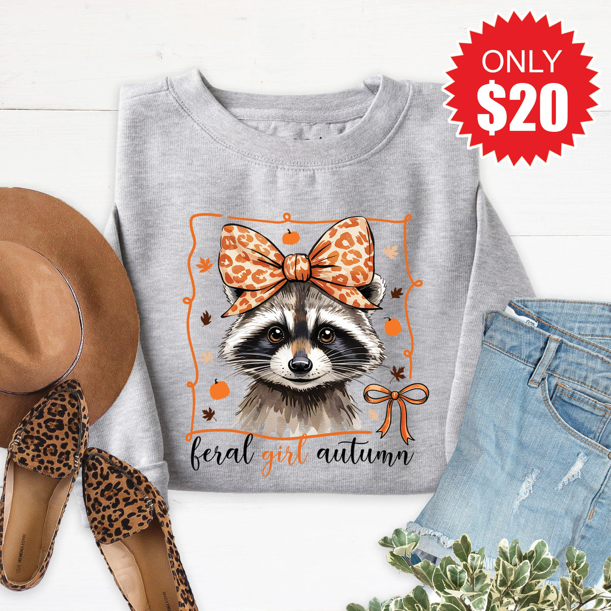 Feral Girl Autumn Sweatshirt - Heather Grey - 20 product image 1