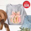 Pink Pumpkin Sweatshirt - Heather Grey - 20 product image 1