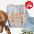 Jesus Loves You Sweatshirt - Heather Grey - 20 product image 1