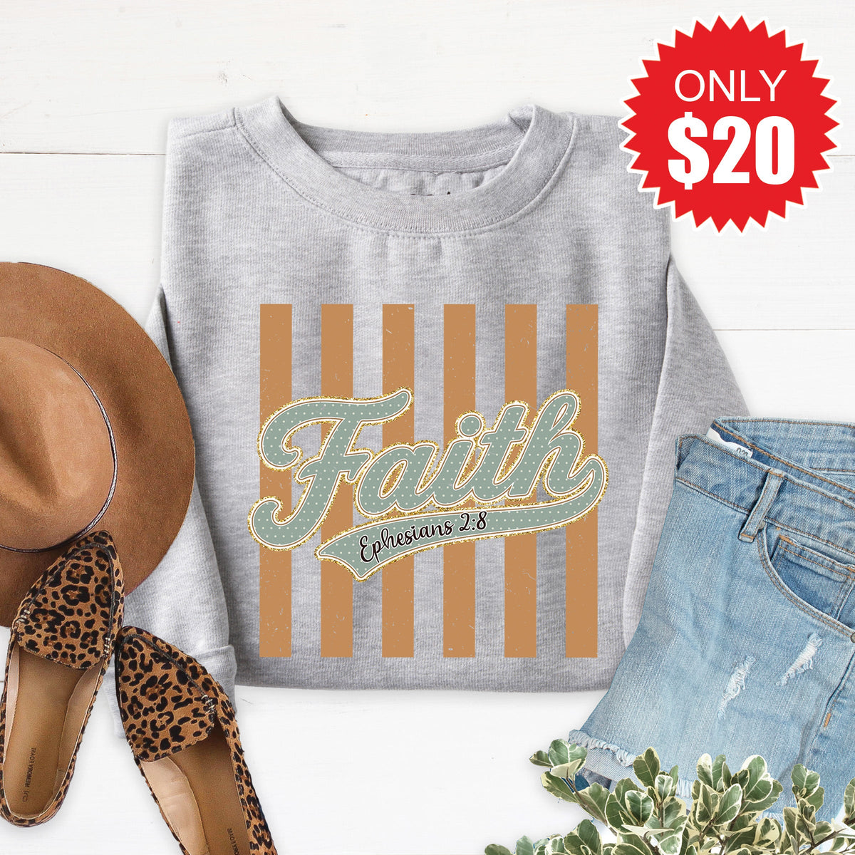 Faith Sweatshirt - Heather Grey - 20 product image 1