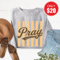 Pray Sweatshirt - Heather Grey - 20 product image 1