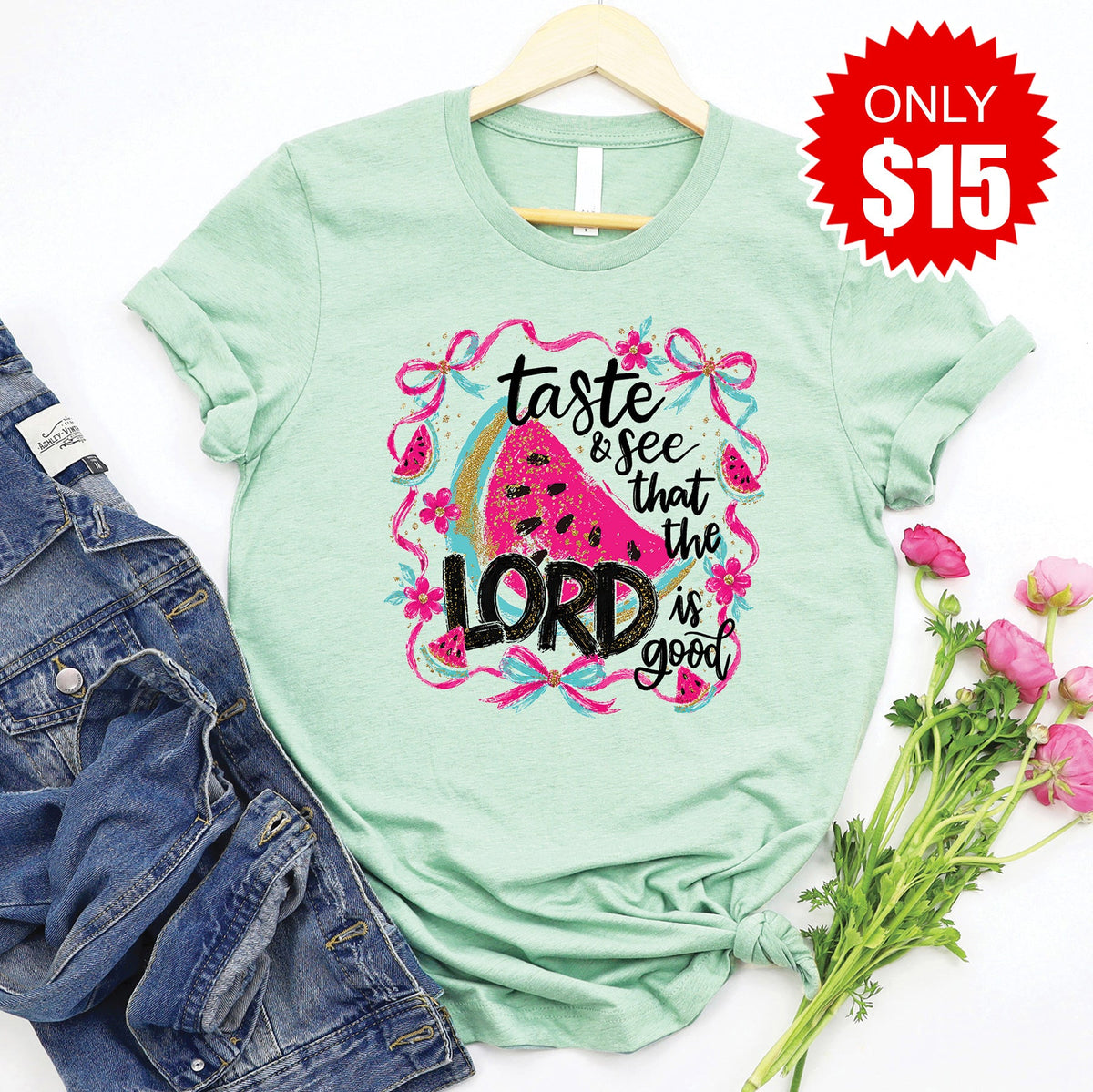 Taste and See Tee - Heather Honeydew - 15 product image 1