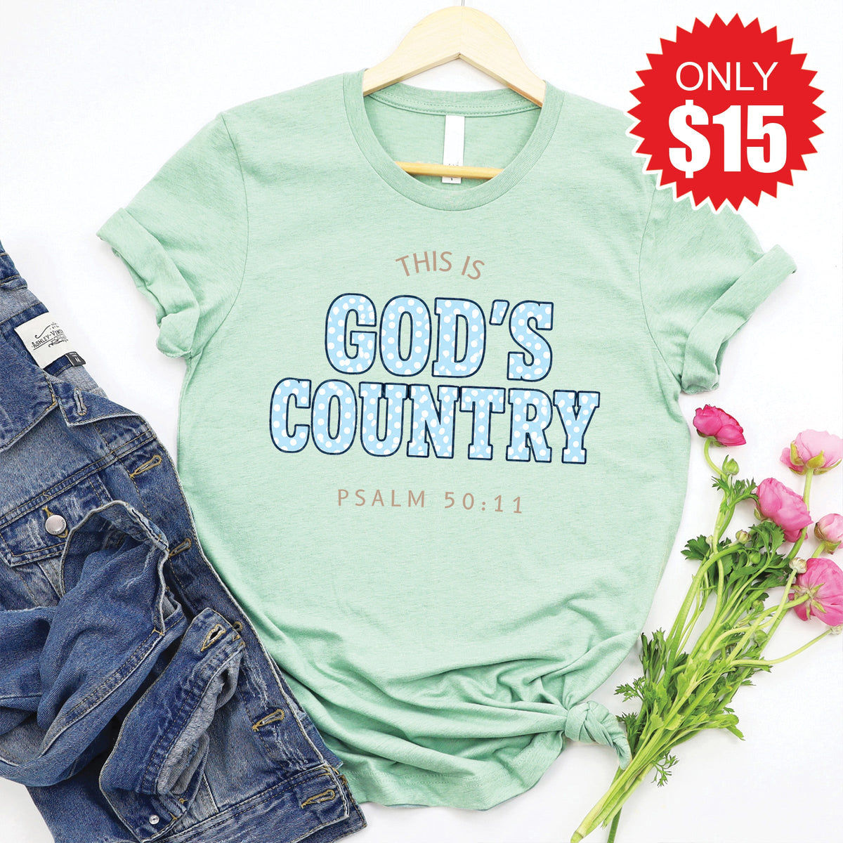 God's Country Tee - Heather Honeydew - 15 product image 1