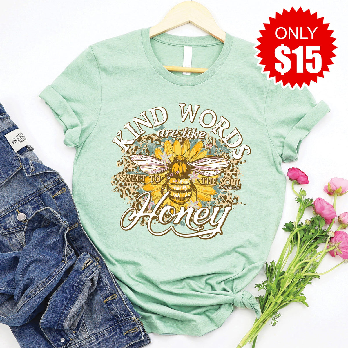 Kind Words Tee - Heather Honeydew - 15 product image 1