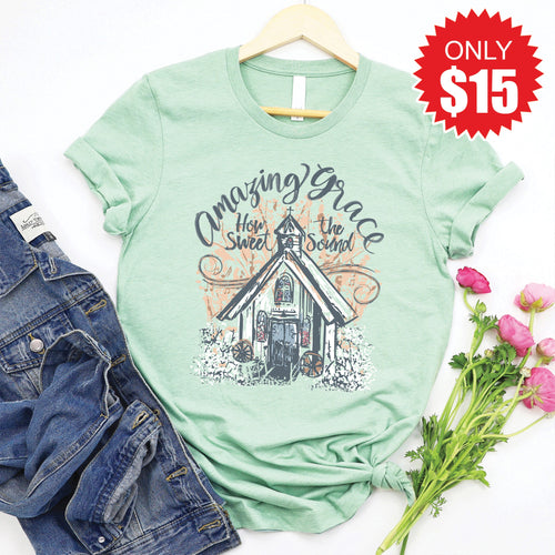 Amazing Grace Tee - Heather Honeydew - 15 product image 1