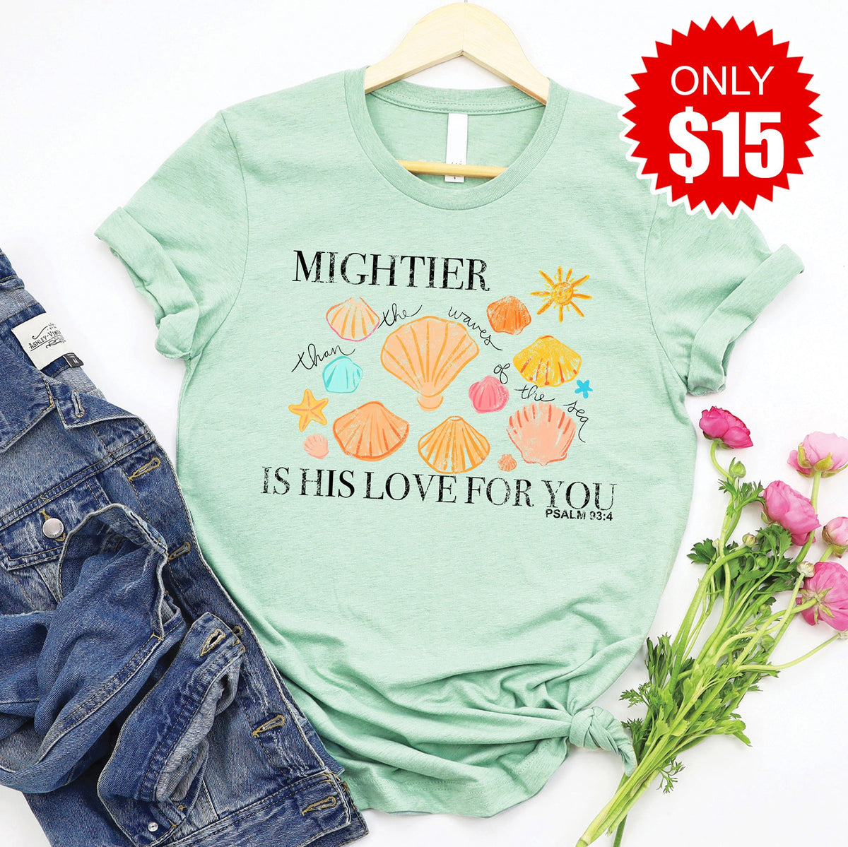 Mightier Tee - Heather Honeydew - 15 product image 1
