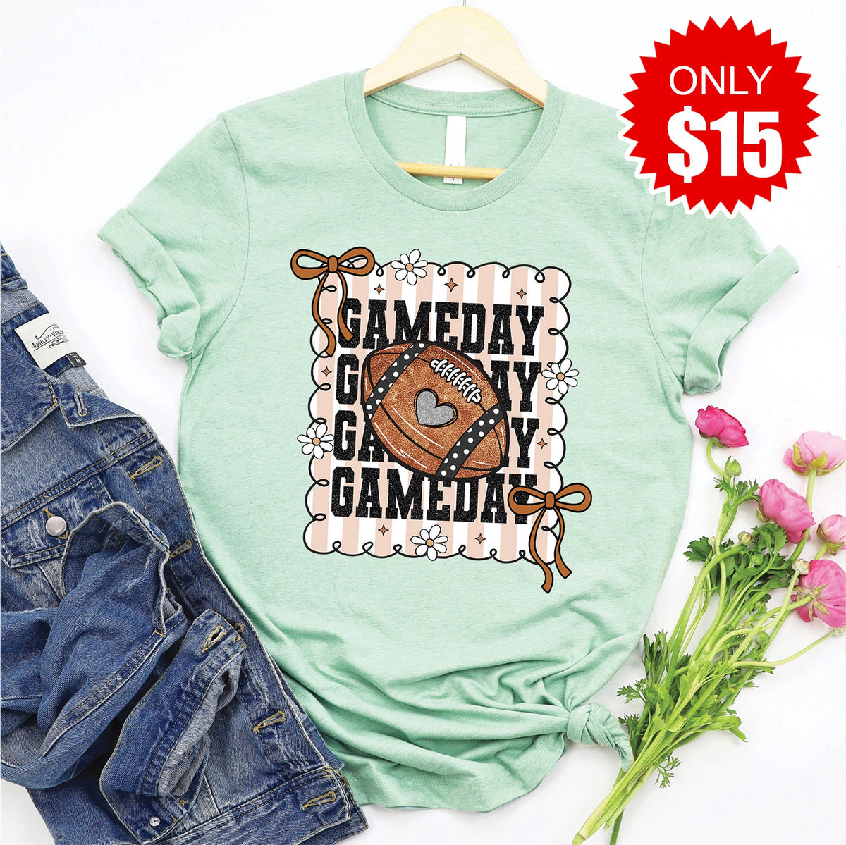 Game Day Tee - Heather Honeydew - 15 product image 1