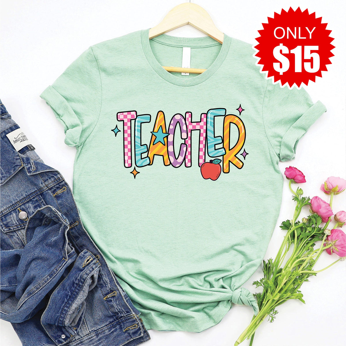 Teacher Tee - Heather Honeydew - 15 product image 1