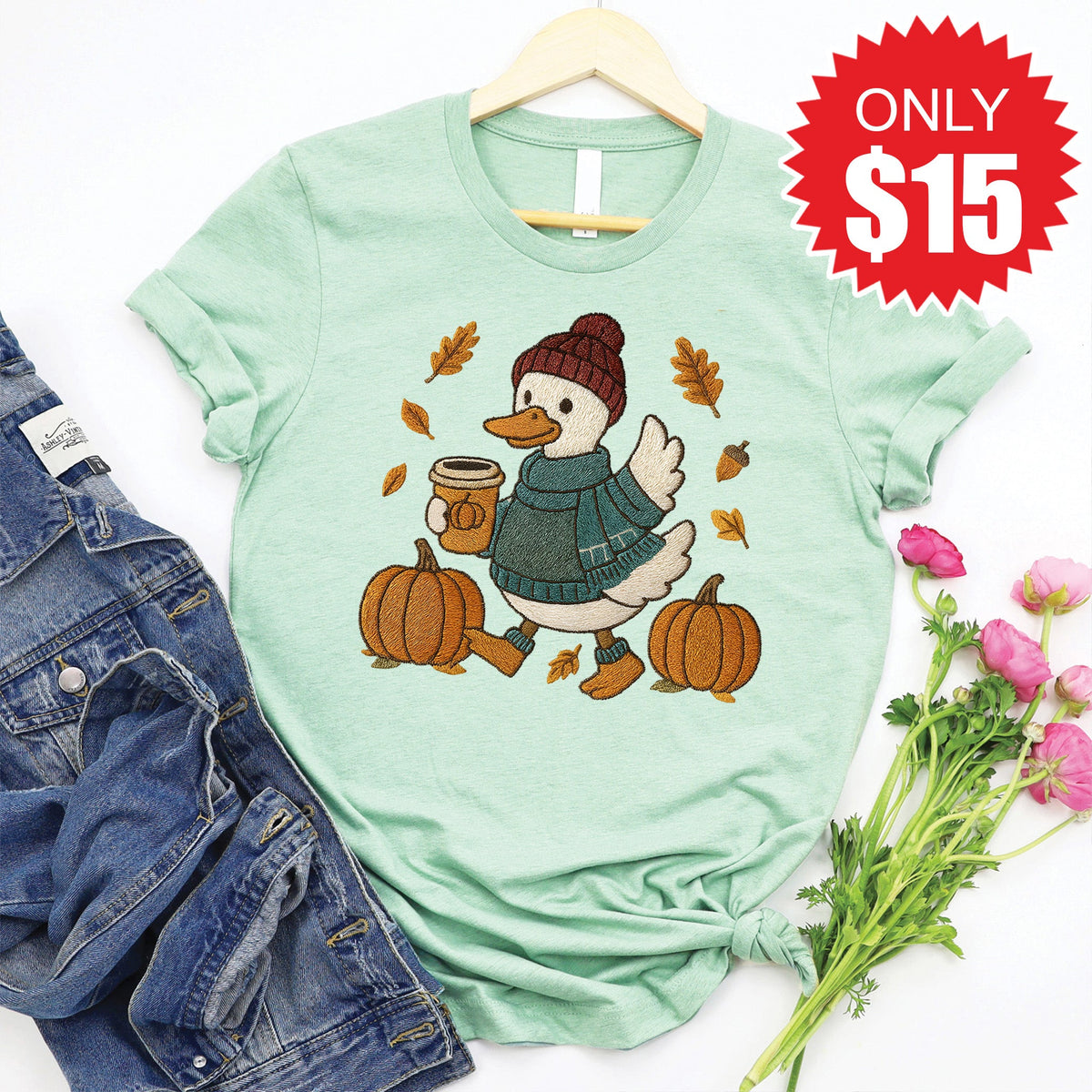 Bruh Its Fall Tee - Heather Honeydew - 15 product image 1