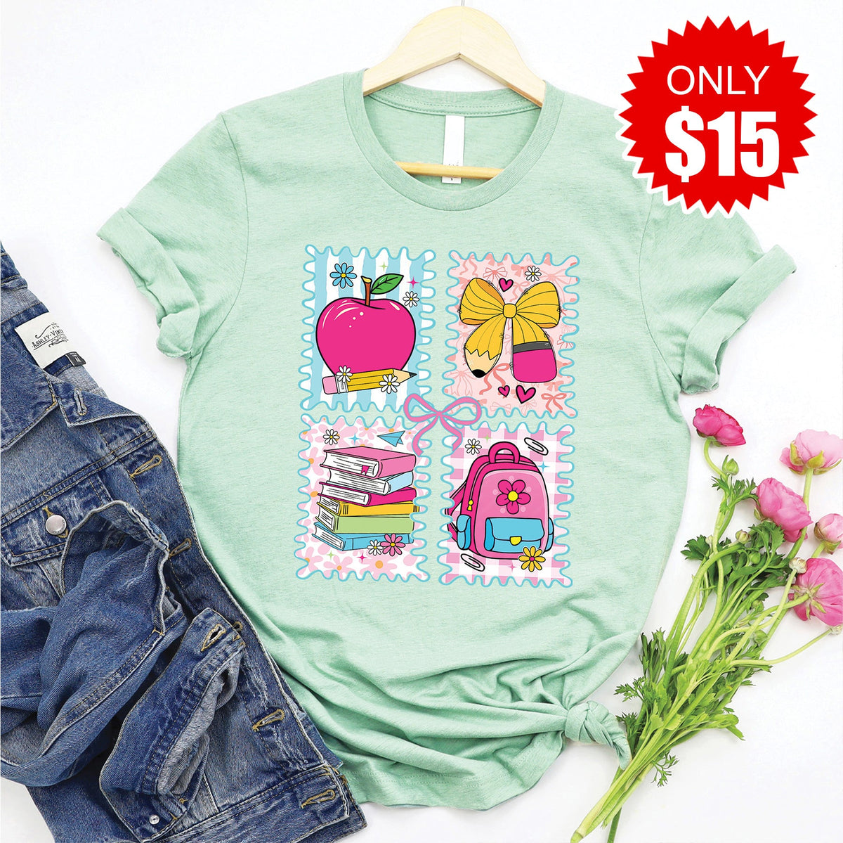 Back To School Tee - Heather Honeydew - 15 product image 1