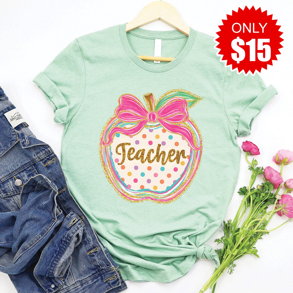 Teacher Tee - Heather Honeydew - 15 product image 1