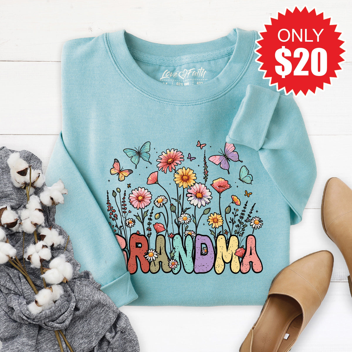 Grandma Sweatshirt - Heather Lagoon - 20 product image 1