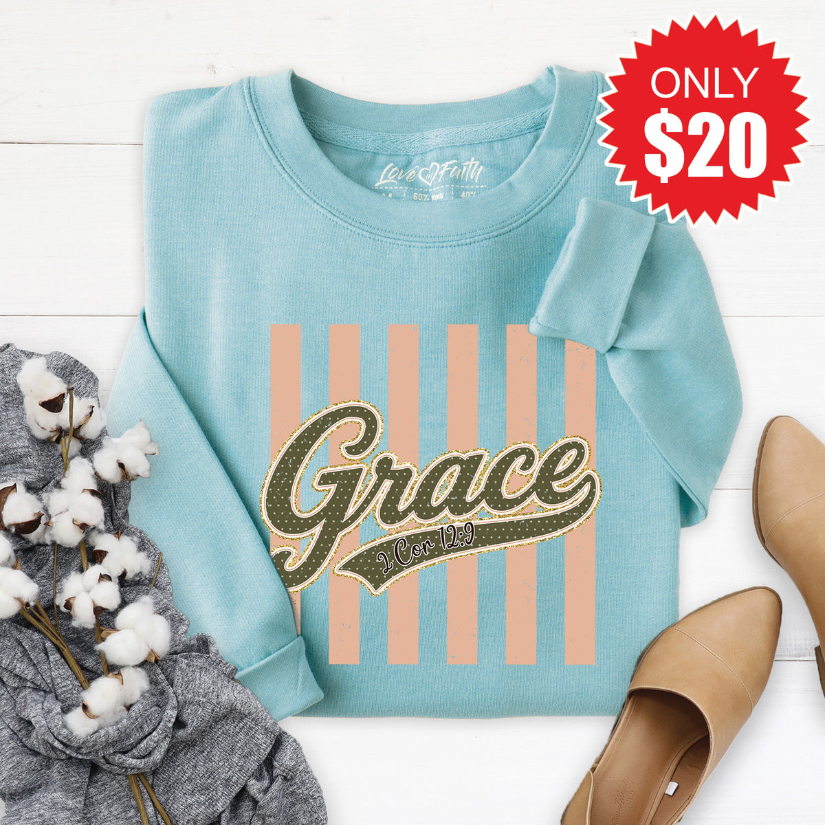 Grace Sweatshirt - Heather Lagoon - 20 product image 1