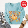 Pumpkin Sweatshirt - Heather Lagoon - 20 product image 1