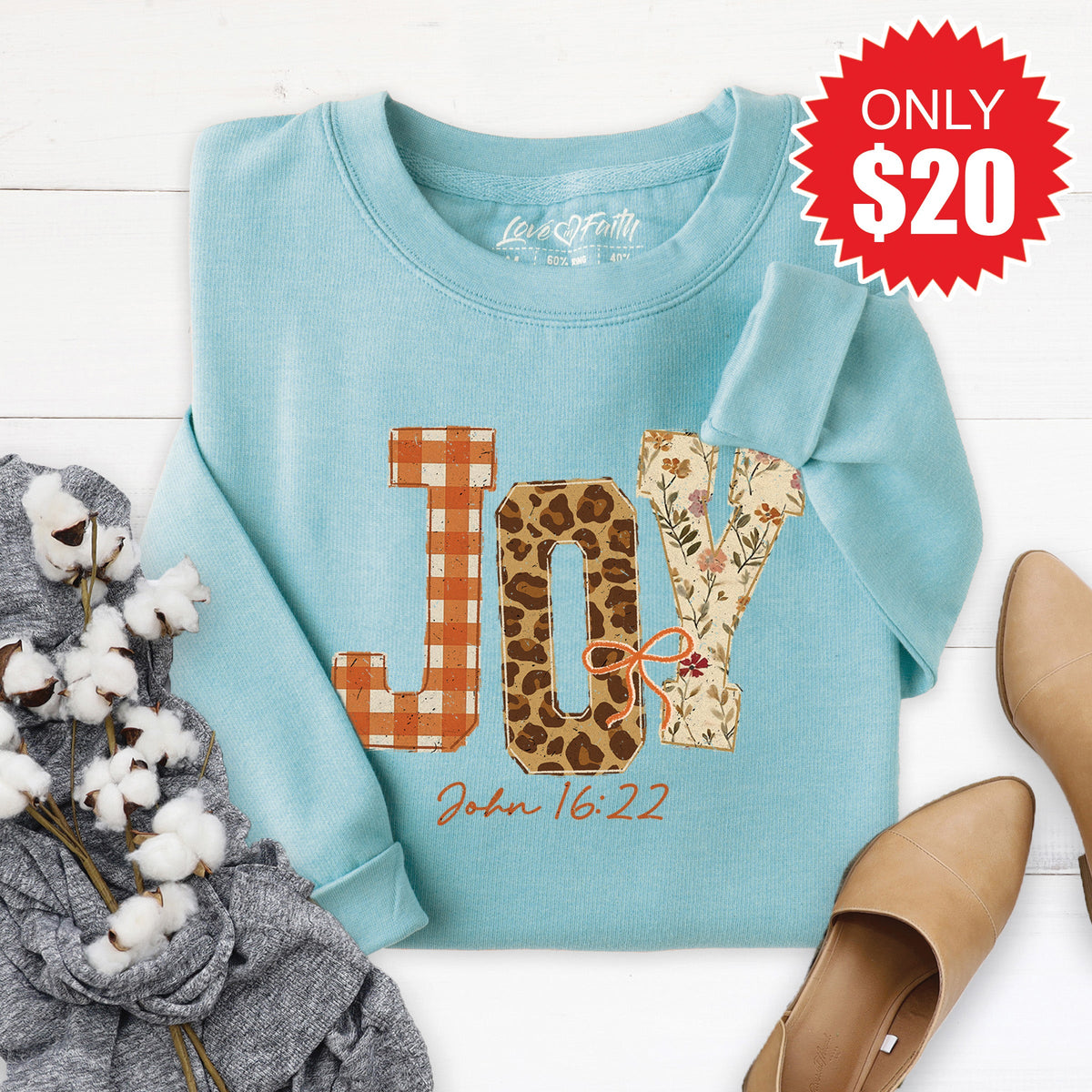 Joy Sweatshirt - Heather Lagoon - 20 product image 1