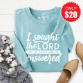 I Sought The Lord Sweatshirt - Heather Lagoon - 20 product image 1