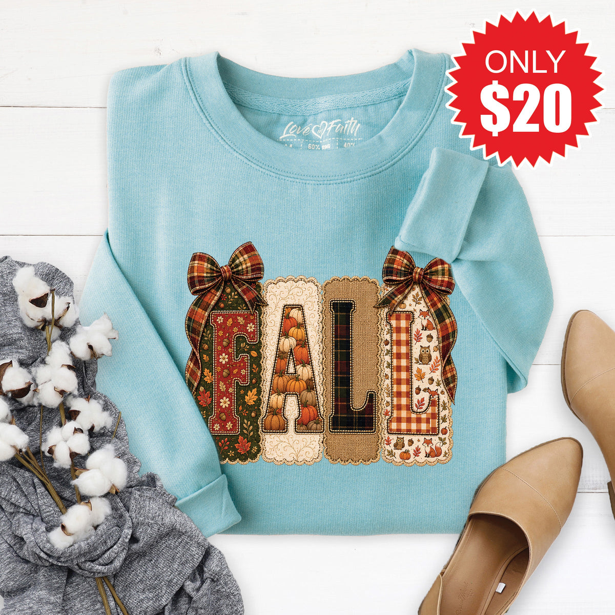 Fall Sweatshirt - Heather Lagoon - 20 product image 1