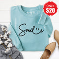 Smile Sign Sweatshirt - Heather Lagoon - 20 product image 1