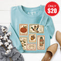 Fall Stamps Sweatshirt - Heather Lagoon - 20 product image 1