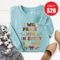 Praise Him Sweatshirt - Heather Lagoon - 20 product image 1