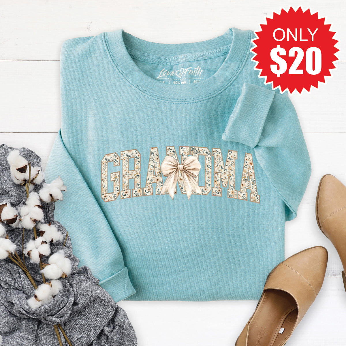 Grandma Sweatshirt - Heather Lagoon - 20 product image 1