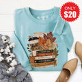 Fall Leaves Sweatshirt - Heather Lagoon - 20 product image 1